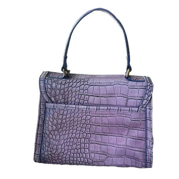 The Emily Bag Crocodile Print Purple Handbag Spring Summer - Picture 2 of 14